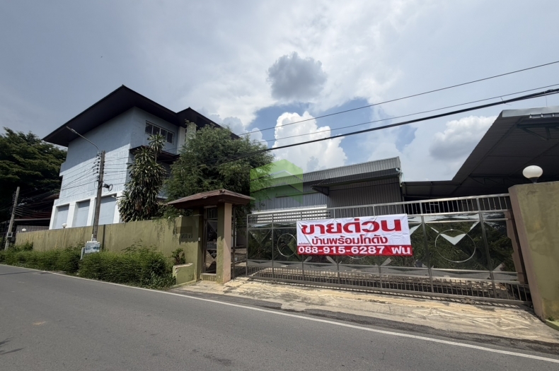 ขายตึก 3 ชั้น พร้อมโกดัง โรงงาน เนื้อที่ 1 ไร่ พิมลราช บางบัวทอง นนทบุรี ทำเลดี เหมาะทั้งสายธุรกิจ คลังสินค้า โรงงานขนาดกลาง  